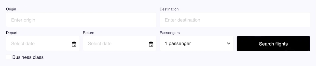 Transport Search Filter